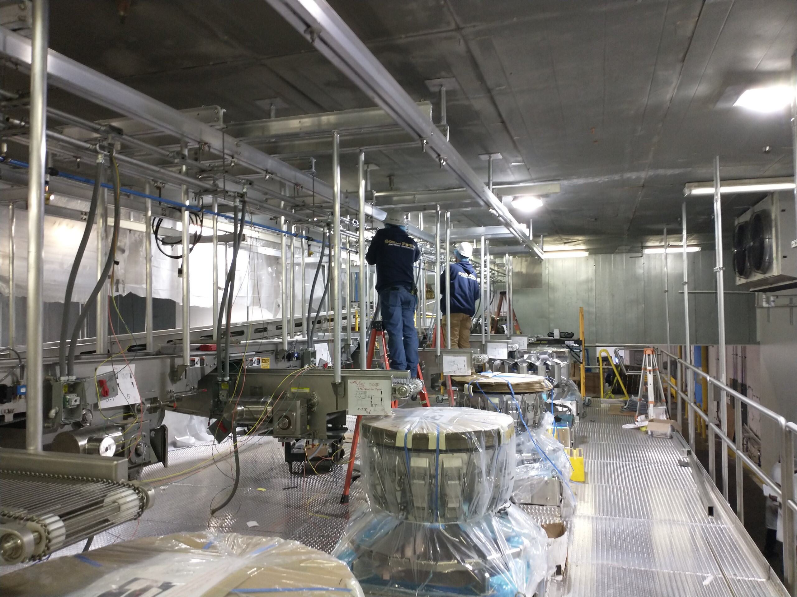 Electrical wires being cut